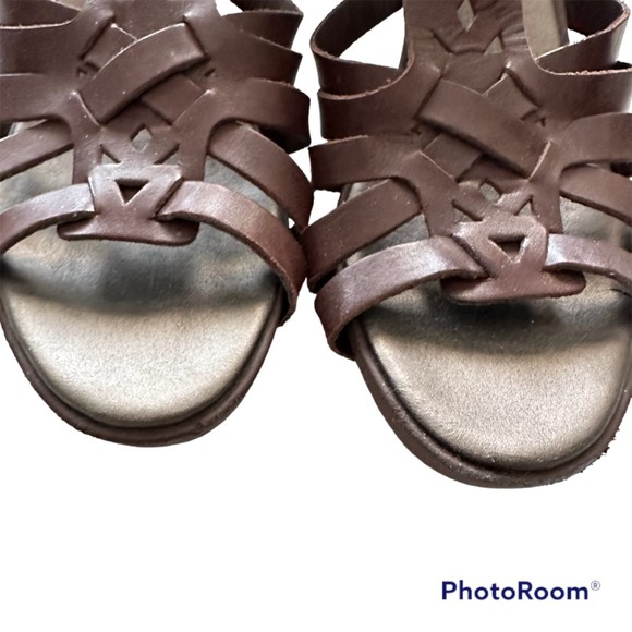 Clarks Bendables Brown Leather Ankle Strap Gladiator Ladies Sandals,‎ 9M - Picture 5 of 10